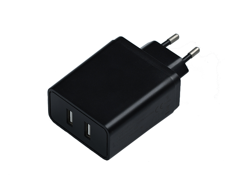 D16 24W European standard dual USB charger 